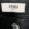 Load image into Gallery viewer, Fendi Black Denim Cotton Jeans with FF Logo Patch