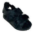 Load image into Gallery viewer, Henry Beguelin Black Fur Grattato Sandals
