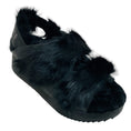 Load image into Gallery viewer, Henry Beguelin Black Fur Grattato Sandals