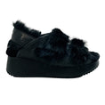 Load image into Gallery viewer, Henry Beguelin Black Fur Grattato Sandals