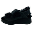 Load image into Gallery viewer, Henry Beguelin Black Fur Grattato Sandals