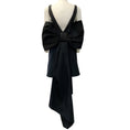 Load image into Gallery viewer, Carolina Herrera Black Silk Sleeveless Mini Dress with Oversized Back Bow