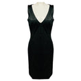 Load image into Gallery viewer, Dolce & Gabbana Black Sleeveless V-Neck Satin Cocktail Dress