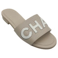Load image into Gallery viewer, Chanel 2023 Beige Slide Sandals
