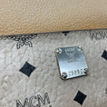 Load image into Gallery viewer, MCM Beige Leather Wilder Visetos Leather Shopper Tote Handbag
