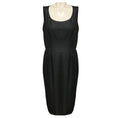 Load image into Gallery viewer, Yves Saint Laurent Charcoal Grey Sleeveless Wool and Silk Midi Dress