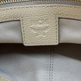 Load image into Gallery viewer, MCM Beige Leather Wilder Visetos Leather Shopper Tote Handbag