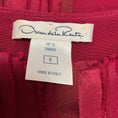 Load image into Gallery viewer, Oscar de la Renta Garnet Red Pleated Sleeveless Silk Midi Cocktail Dress with Belt