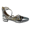 Load image into Gallery viewer, Jimmy Choo Silver Celestia 25MM Metallic Strappy Flats