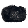 Load image into Gallery viewer, Marni Black Faux Fur Shoulder Bag