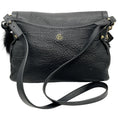 Load image into Gallery viewer, Elena Ghisellini Black Leather and Fur Three Way Bag