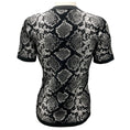 Load image into Gallery viewer, Michael Kors Collection Banker Melange Python Jacquard Stretch Viscose Short Sleeve Sweater