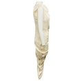 Load image into Gallery viewer, McQueen Oyster Draped Smashed Satin Asymmetric Hem Midi Dress