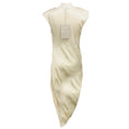 Load image into Gallery viewer, McQueen Oyster Draped Smashed Satin Asymmetric Hem Midi Dress