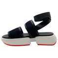 Load image into Gallery viewer, Hermes Black Leather 50mm Greek Two Strap Sandals