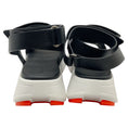 Load image into Gallery viewer, Hermes Black Leather 50mm Greek Two Strap Sandals