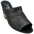 Load image into Gallery viewer, Chanel Black Suede Mules with Silver Stripes