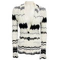 Load image into Gallery viewer, Missoni White / Black Chevron Knit Blazer Jacket