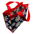 Load image into Gallery viewer, Marni Navy Blue / White / Yellow / Red Logo Floral Daisy Knit Fabric Tote Bag