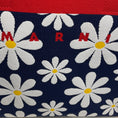 Load image into Gallery viewer, Marni Navy Blue / White / Yellow / Red Logo Floral Daisy Knit Fabric Tote Bag