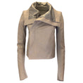 Load image into Gallery viewer, Rick Owens Taupe Moto Zip Calfskin Leather Jacket
