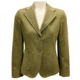 Load image into Gallery viewer, Max Mara Green / Brown Houndstooth Plaid Wool and Angora Blazer