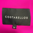 Load image into Gallery viewer, Costarellos Magenta Elin Crystal Embellished Caped Crepe Gown