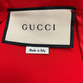 Load image into Gallery viewer, Gucci Red / Ivory Collared Sleeveless Dress with Tiger Buttons