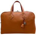 Load image into Gallery viewer, Hermes 2023 Brown Clemence Leather Victoria Bag