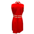 Load image into Gallery viewer, Gucci Red / Ivory Collared Sleeveless Dress with Tiger Buttons