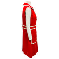 Load image into Gallery viewer, Gucci Red / Ivory Collared Sleeveless Dress with Tiger Buttons