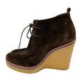 Load image into Gallery viewer, Moncler Brown Suede Wedge Heel Ankle Booties