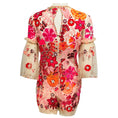 Load image into Gallery viewer, Jenny Packham Beige / Red / Pink / Orange Floral Embroidered Mesh Tulle Top and Shorts Set