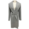 Load image into Gallery viewer, Malej Grey Belted Mid Length Wool Coat