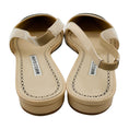 Load image into Gallery viewer, Manolo Blahnik Beige / Black Patent Leather Slingback Flats with Leather Toe