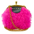 Load image into Gallery viewer, Marni Hot Pink 2020 Shearling Wallet on Chain Mini Bag