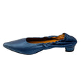 Load image into Gallery viewer, Robert Clergerie Blue Metallic Pointed Toe Leather Flats