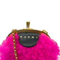 Load image into Gallery viewer, Marni Hot Pink 2020 Shearling Wallet on Chain Mini Bag