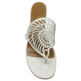 Load image into Gallery viewer, Hermes White Leather Nautilus Sandals