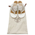 Load image into Gallery viewer, Hermes White Leather Nautilus Sandals