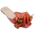 Load image into Gallery viewer, Roger Vivier Pink Satin Floral Beaded Embellished Flat Sandals