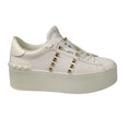 Load image into Gallery viewer, Valentino White Rockstud Untitled Leather Platform Sneakers
