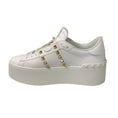 Load image into Gallery viewer, Valentino White Rockstud Untitled Leather Platform Sneakers