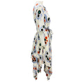 Load image into Gallery viewer, Jason Wu White Multi Floral Print Handkerchief Hem Button Front Midi Dress