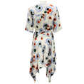 Load image into Gallery viewer, Jason Wu White Multi Floral Print Handkerchief Hem Button Front Midi Dress