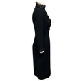 Load image into Gallery viewer, Chloe Vintage Black Lace Trimmed Long Sleeved Shimmer Tweed Cocktail Dress