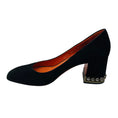 Load image into Gallery viewer, Santoni Black Stud Embellished Suede Pumps