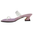 Load image into Gallery viewer, Gianvito Rossi Pink Metallic Leather Sandals with PVC Straps