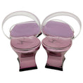 Load image into Gallery viewer, Gianvito Rossi Pink Metallic Leather Sandals with PVC Straps