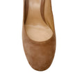 Load image into Gallery viewer, Gianvito Rossi Beige Ankle Wrap Low Heel Suede Ballet Pumps